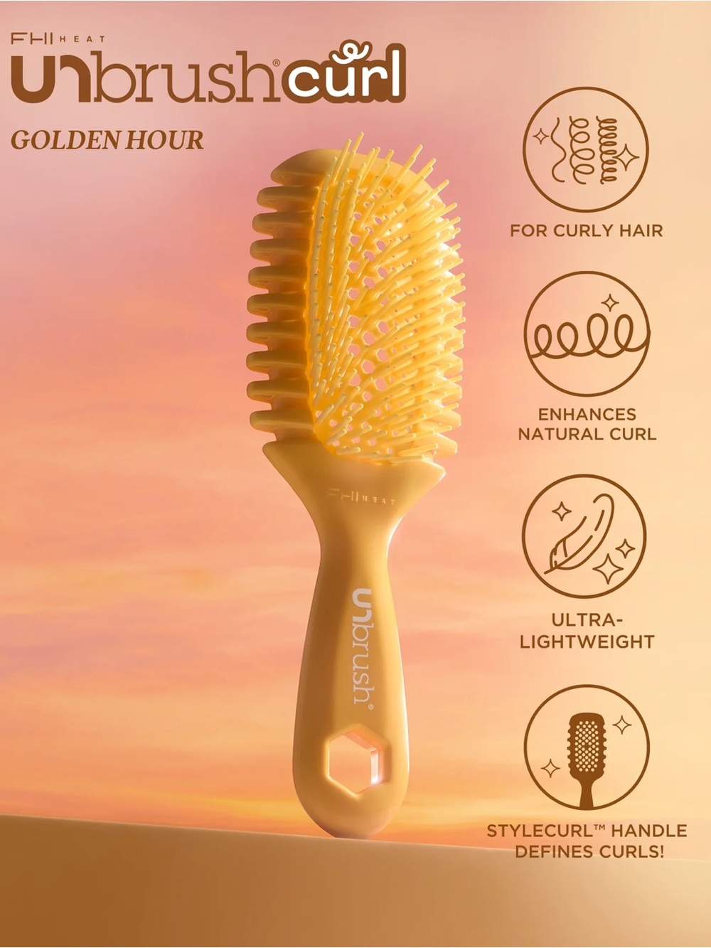UNBRUSH CURLY HAIRBRUSH - GOLDEN HOUR - Picture 3 of 11